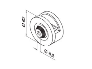 Alternative view of Glasklem, MOD 4400, enkelzijdig, 316 RVS - 4 stuks