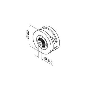 Alternative view of Glasklem, MOD 4600, 316 RVS - 4 stuks