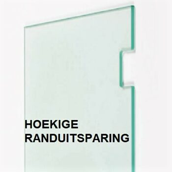 Hoekige randuitsparing