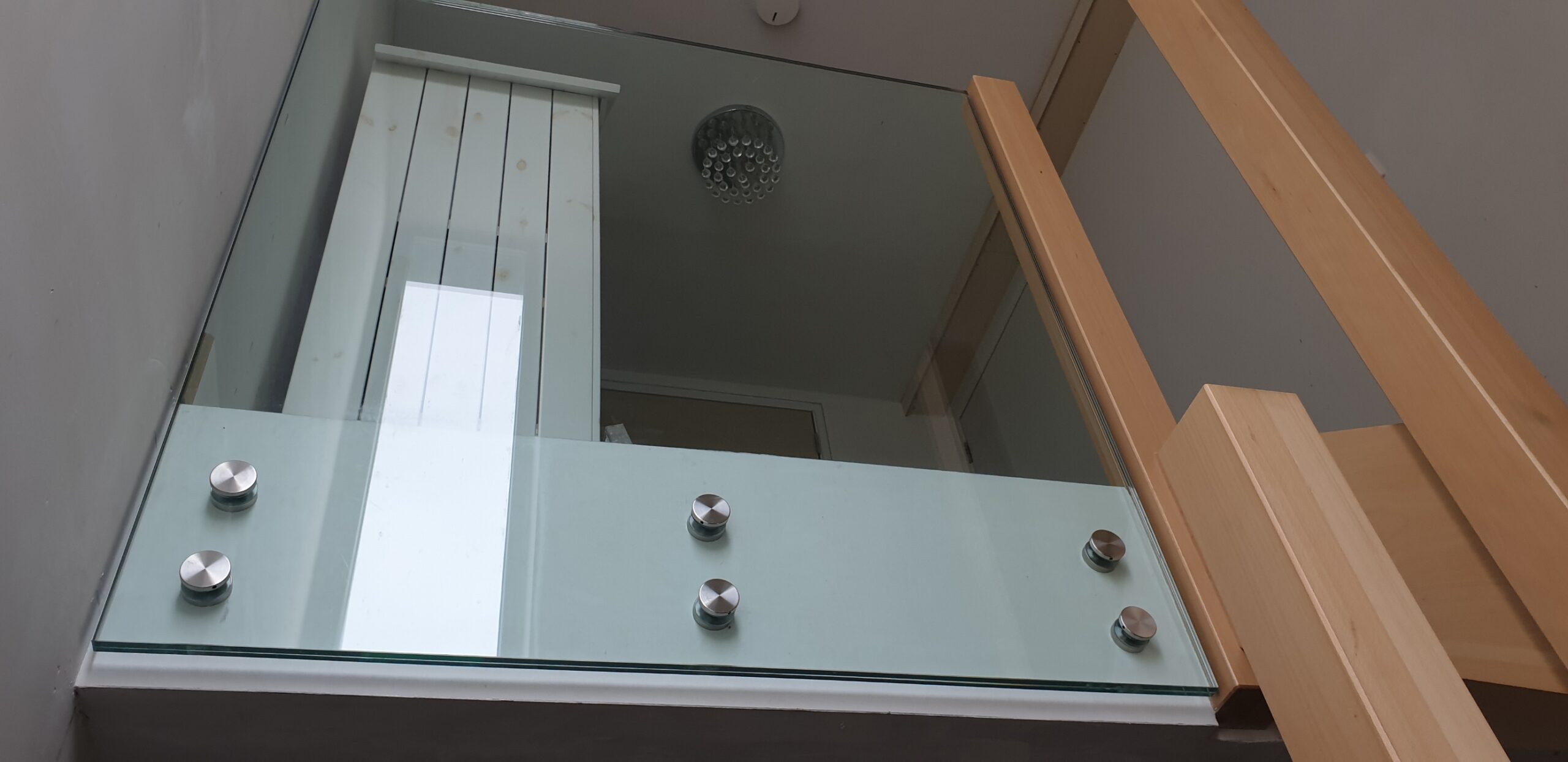Gehard Gelaagd Brons Veiligheidsglas 8 balustrade glas met punthouders