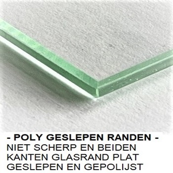 Poly geslepen randen