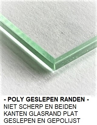 Poly geslepen randen