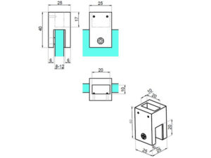 Alternative view of Stabilisatie 20x10 mm glas/ plafondaansluiting