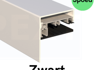 Spoed zwart Zijsluitprofiel set 2