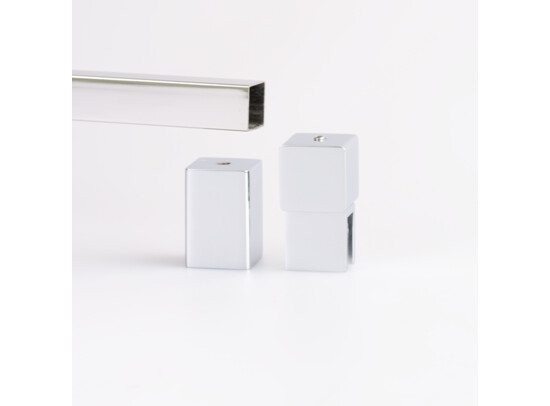 Set vierkante stabilisatie glas/wand. 19x19 mm. 3 stabilisatie