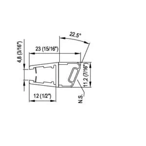 Alternative view of Magnetische afdichtprofiel set - 135°, 6-8 mm, lengte 2500 mm, glas/glas