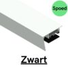 SPOED - Nokprofiel Lessenaar Set - 3,5 meter - Zwart RAL 9005 2 Spoed zwart Nokprofiel Lessenaar Set