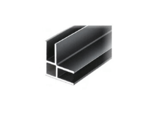 90° Hoekprofiel 30x30 Zwart geanodiseerd aluminium L=3000mm voor 8mm en 10mm glas