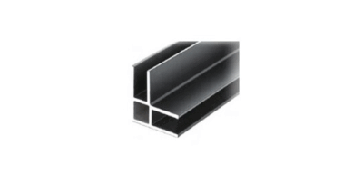 90° Hoekprofiel 30x30 Zwart geanodiseerd aluminium L=3000mm voor 8mm en 10mm glas