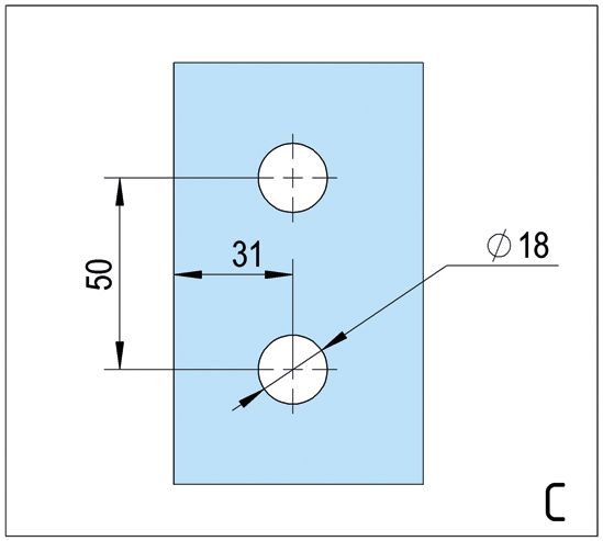 Douchescharnier Avila wand-glas - 90° naar binnen openslaand 5 Douchescharnier Avila