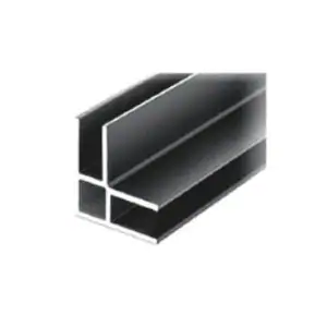 90° Hoekprofiel 30x30 Zwart geanodiseerd aluminium L=3000mm voor 8mm en 10mm glas