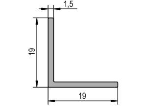 Randprofiel L technische tekening