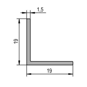 Randprofiel L technische tekening