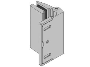 Douchedeur scharnier Avila glas/wand 90° technische tekening