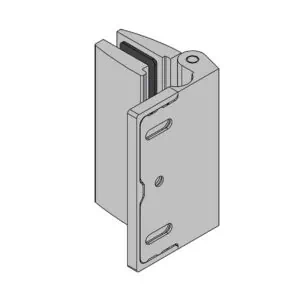 Douchedeur scharnier Avila glas/wand 90° technische tekening