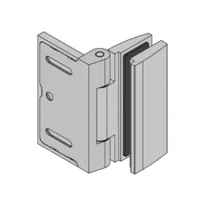 Douchedeur scharnier Avila glas/wand 90° technische tekening