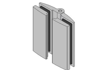 Douchedeur scharnier Avila glas/glas 180° technische tekening