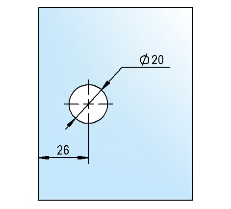 Douche glasklem hoekverbinder Santos glas/wand 90° 9 Hoekverbinder Santos glas/wand 90° technische tekening