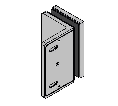 Douche glasklem hoekverbinder Santos glas/wand 90° 11 Hoekverbinder Santos glas/wand 90° technische tekening