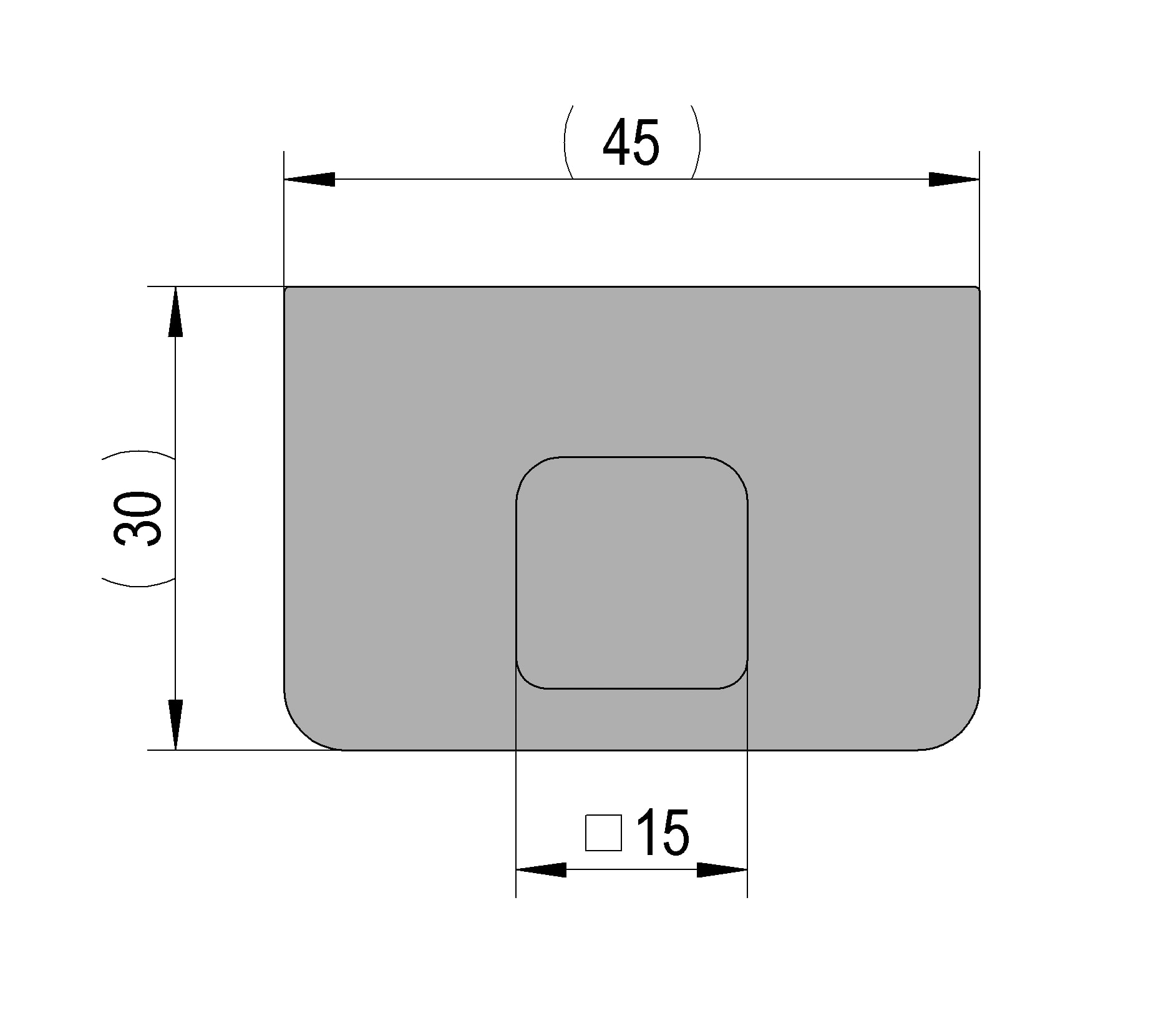 Handdoekhouder 6 Handdoekhouder één haak technische tekening