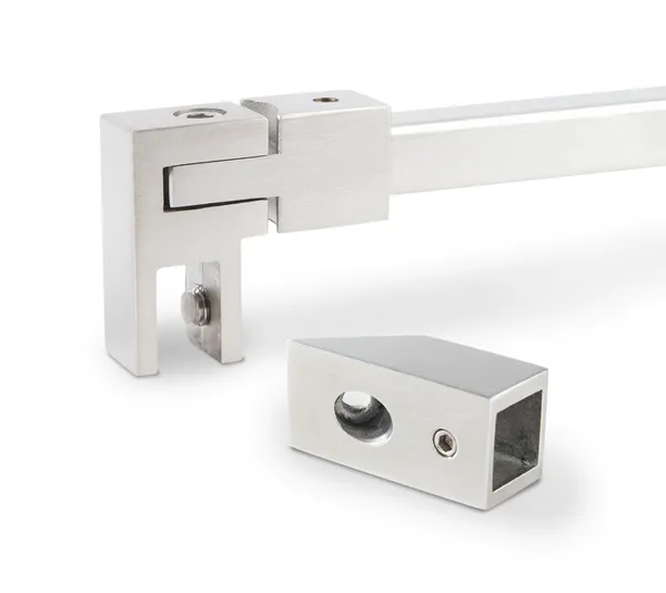 Stabilisatiestang set 45° wand/glas Square 15 3 Stabilisatiestaafset 45° wand/glas Square 15