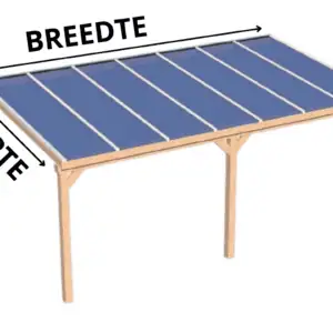 Compleet profielsysteem op maat - profielsysteem veranda muuraanbouw - 58 mm profielen met oplegrubber - excl. glas