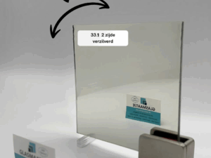 Dubbelzijdige spiegel - 2 zijde verzilverd - 33.1 veiligheids glas (6,38 mm)