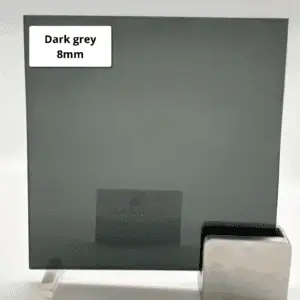 8 mm Gehard Dark grey glas op maat