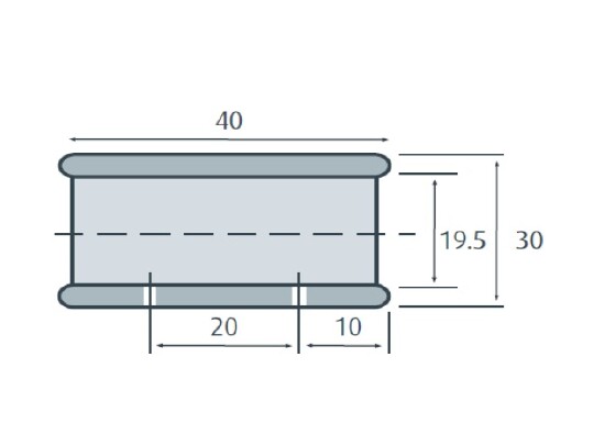 Stabilisatie rond 19 mm Ø koppelstuk 4 Stabilisatie rond 19 mm Ø koppelstuk - Afbeelding 2