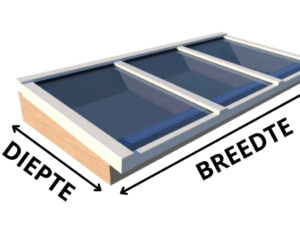 Compleet profielsysteem op maat - profielsysteem Lichtstraat Zadeldak- 58 mm profielen met oplegrubber - excl. glas