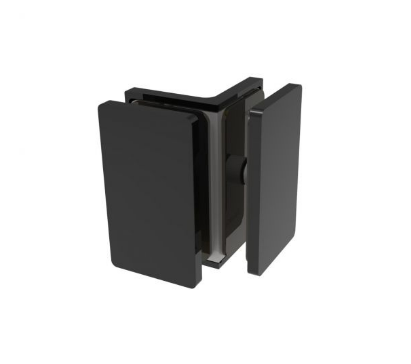 Como glasklem - Mat zwart - 90° - glas-glas 3 Como glasklem