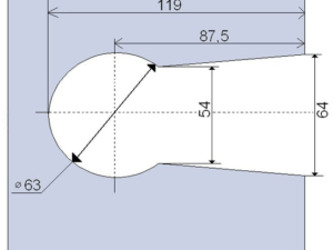 Alternative view of Beslag glazen deur Krukstel met slotplaat set - Lagune