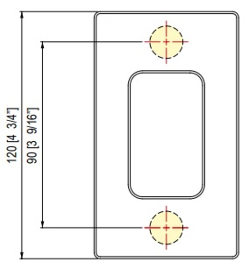 Handgreep 120x70mm voor schuifdeur zelfklevend 4 Handgreep 120x70mm voor schuifdeur zelfklevend - Afbeelding 3