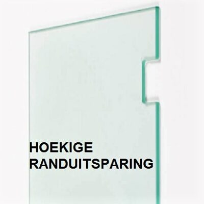 Hoekige randuitsparing