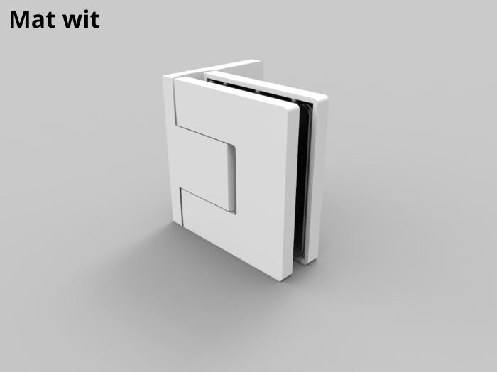 Sauna scharnier Bellagio 90° glas/wand 6 Sauna scharnier glas/wand mat wit