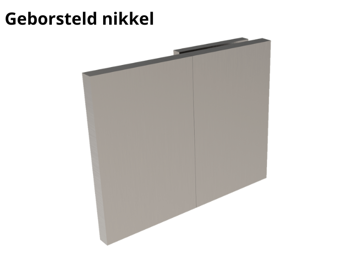 Douche glasklem Como 180° wand/glas 6 Douche glasklem Como 180° wand/glas geborsteld nikkel