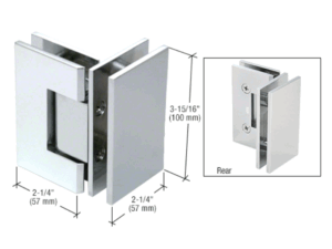 Douchedeur scharnier Vienna 90° glas/glas
