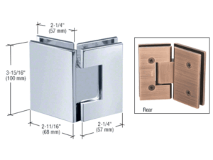 Douchedeur scharnier Vienna 135° glas/glas