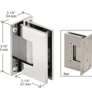 Douchedeur scharnier Vienna 90° wand/glas met nul graden sluiting