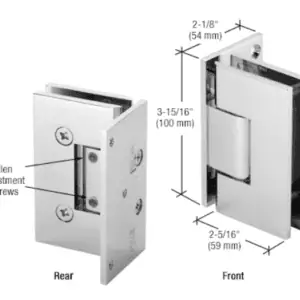 Douchedeur scharnier Vienna 90° wand/glas verlegde muurplaat - verstelbaar
