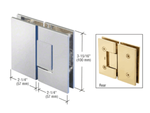 Douchedeur scharnier Vienna 180° glas/glas met nul graden sluiting