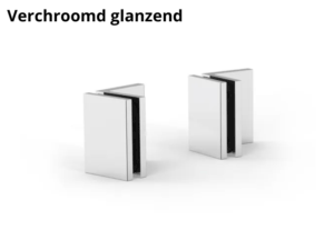 Hoekverbinder Juna glas/wand 90° verchroomd glanzend