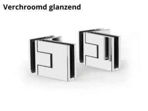 Douchedeur scharnier Juna glas/glas 90° verchroomd glanzend