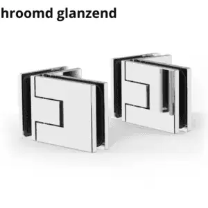 Douchedeur scharnier Juna glas/glas 90° verchroomd glanzend