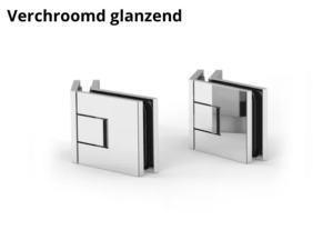 Douchedeur scharnier Juna glas/glas 135° verchroomd glanzend