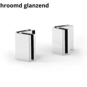 Hoekverbinder Juna glas/glas 90° verchroomd glanzend