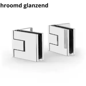 Douchedeur scharnier Juna glas/wand 90° voor sauna - verchroomd glanzend