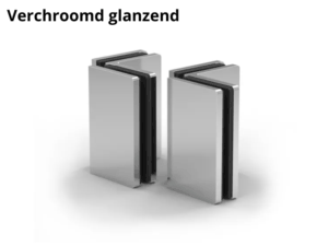 Hoekverbinder Santos glas/glas 90° verchroomd glanzend