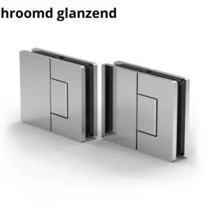 Douchedeur scharnier Santos glas/glas 180° verchroomd glanzend