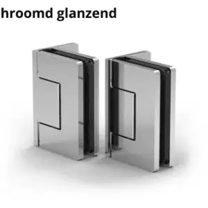 Douchedeur scharnier Santos glas/wand 90° verchroomd glanzend